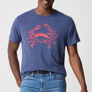 J Crew Shirt Mens Large Crab Graphic Tee Summer Beach Casual